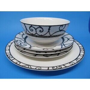 Emeril By Gorham Decatur Street White Dinner Plate 3 Salad Plates And 1 Bowl UC